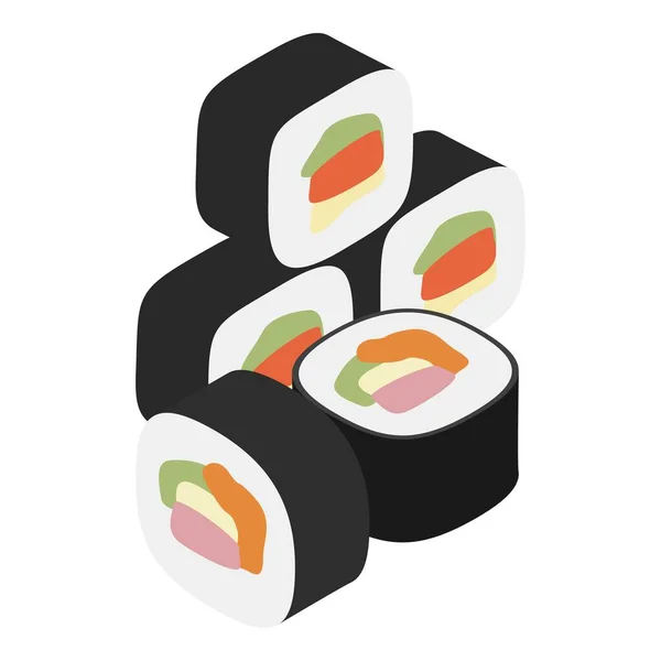 Kimbap icon, isometric style — Stock Vector
