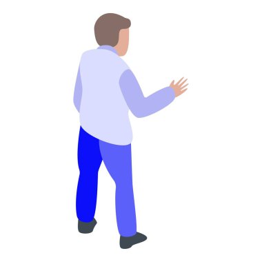 Anaokulu çocuk simgesi, izometrik stil