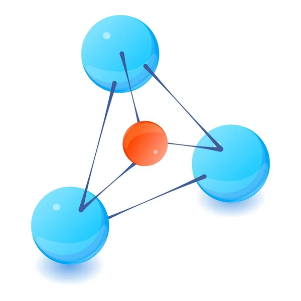 Икона новой молекулы, изометрический стиль — стоковый вектор