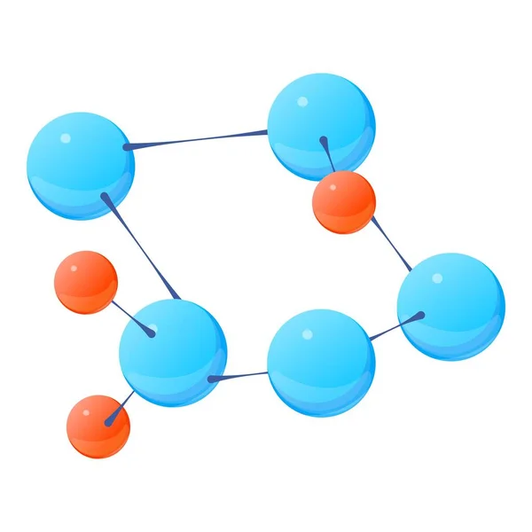 Ícone de ligação química, estilo isométrico — Vetor de Stock