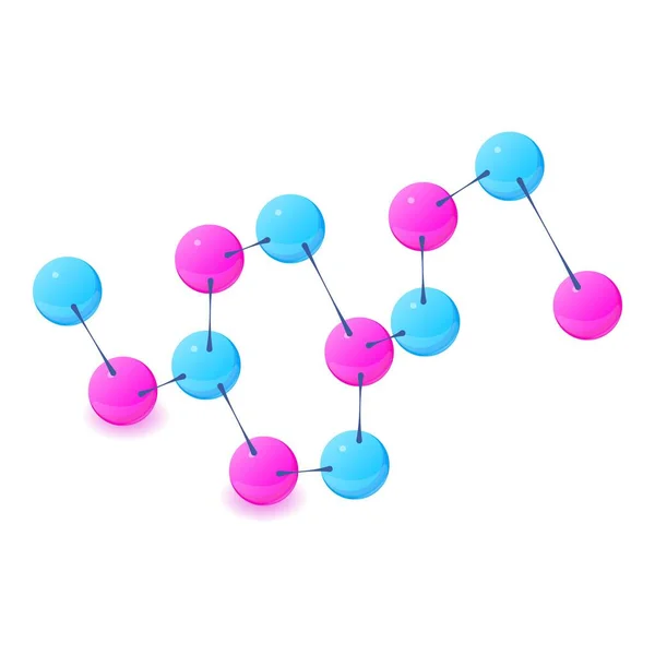 Icono de símbolo molecular, estilo isométrico — Archivo Imágenes Vectoriales