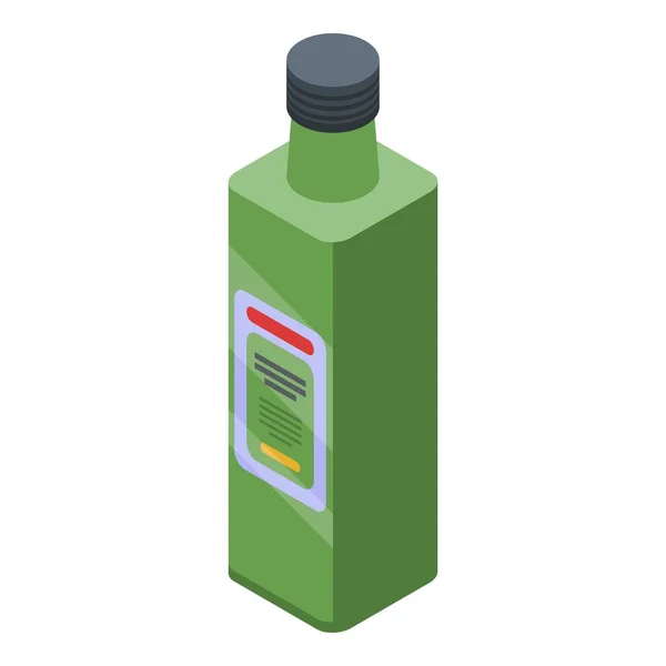 Ikone der mediterranen Olivenölflasche, isometrischer Stil — Stockvektor