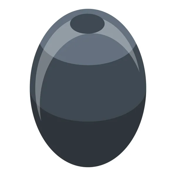 Hele zwarte olijf icoon, isometrische stijl — Stockvector