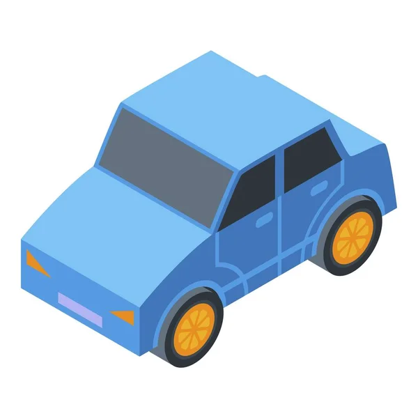 Icono de juguete de coche de jardín de infancia, estilo isométrico — Vector de stock