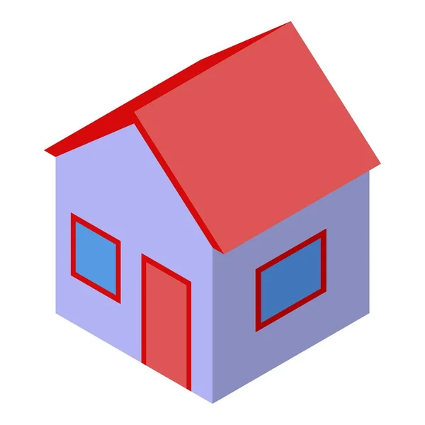 Icono de la casa del niño del jardín de infancia, estilo isométrico — Vector de stock