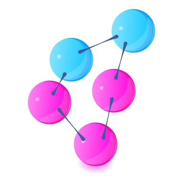 Icono de combinación química, estilo isométrico Gráficos vectoriales