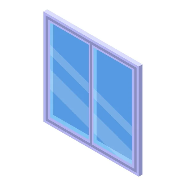 Ícone de janela de limpeza, estilo isométrico — Vetor de Stock