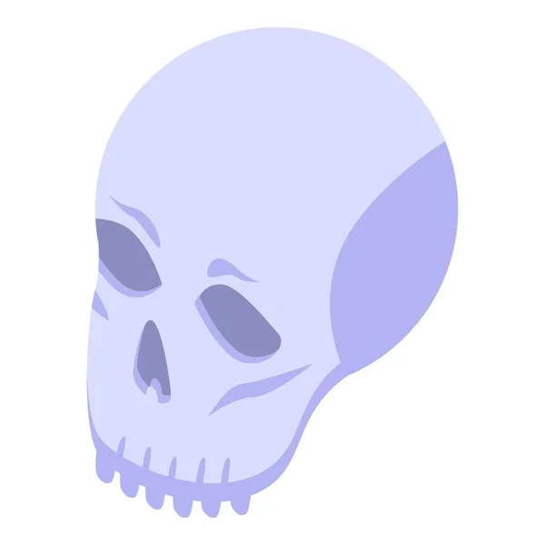 Icono de cabeza de cráneo pirata, estilo isométrico — Vector de stock