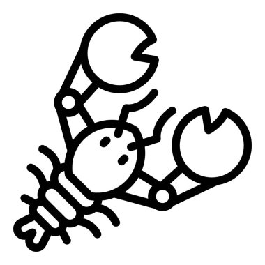 Okyanus ıstakoz ikonu, özet tarzı.