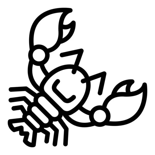 Icona animale aragosta, stile contorno — Vettoriale Stock