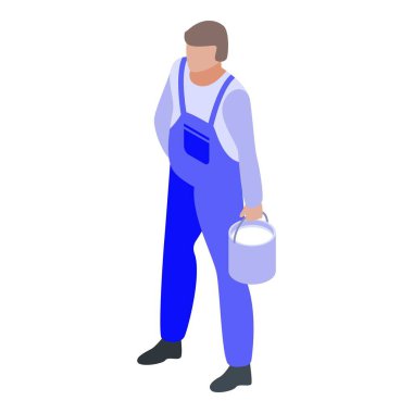 Süt çiftçisi simgesi, izometrik biçim