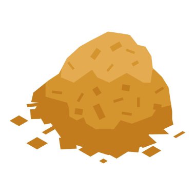 Ağaç kesimi simgesi üstüne parçalar, izometrik biçim