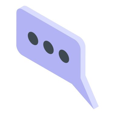 Köpek eğitimi sohbet simgesi, izometrik biçim