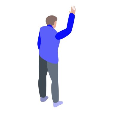 Köpek eğitim koçu simgesi, izometrik stil