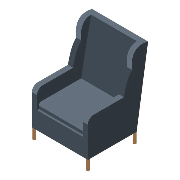 Lederen fauteuil icoon, isometrische stijl — Stockvector