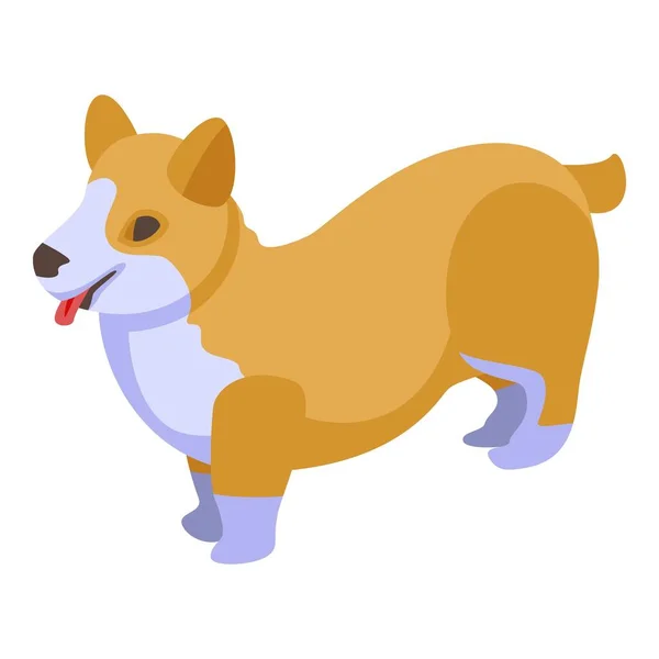 Икона породы корги собак, изометрический стиль — стоковый вектор