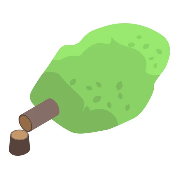 Cutted tree icon, isometric style — ストックベクタ