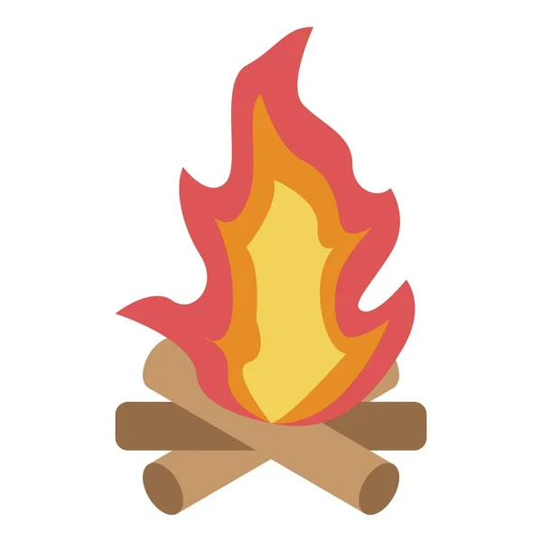 Ícone de fogueira, estilo isométrico — Vetor de Stock