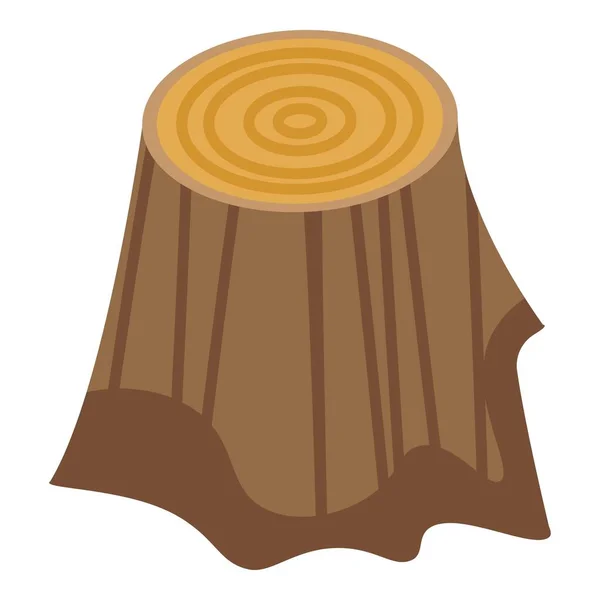 Inicio icono de tronco de árbol, estilo isométrico — Vector de stock