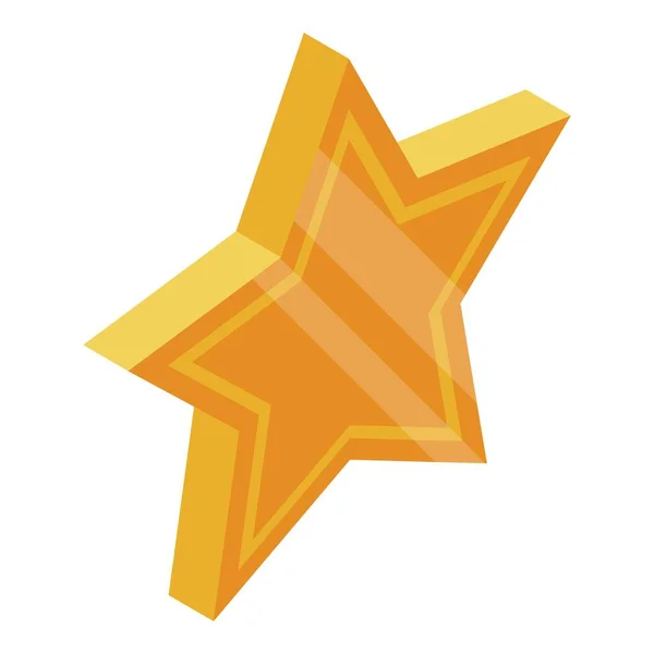 Vip guld stjärna ikon, isometrisk stil — Stock vektor