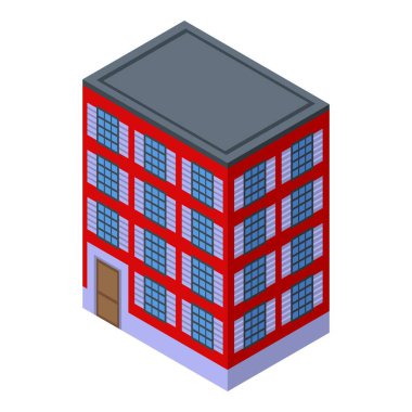 Emlakçı daire simgesi, izometrik biçim