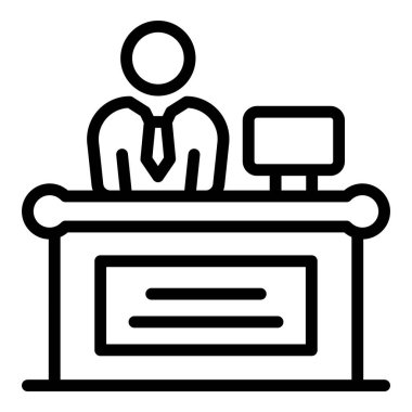 Vergi müfettişi iş yeri simgesi, özet tarzı