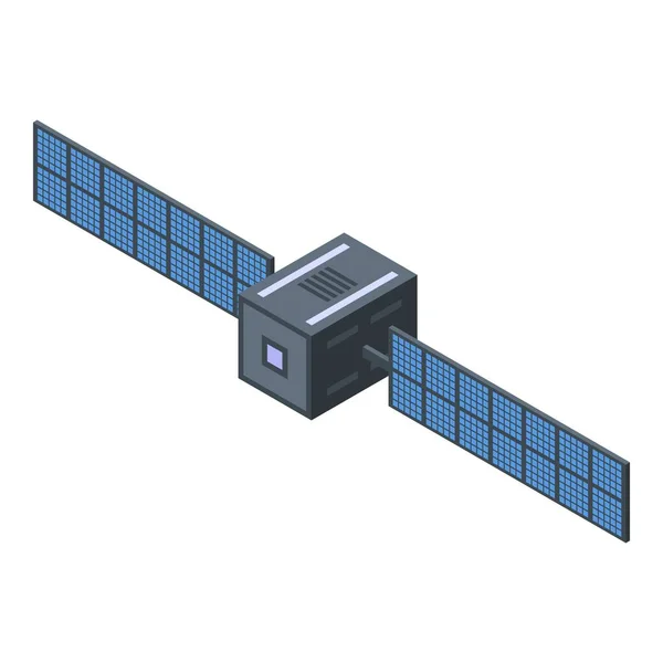Δορυφορικό εικονίδιο χώρου, ισομετρικό στυλ — Διανυσματικό Αρχείο