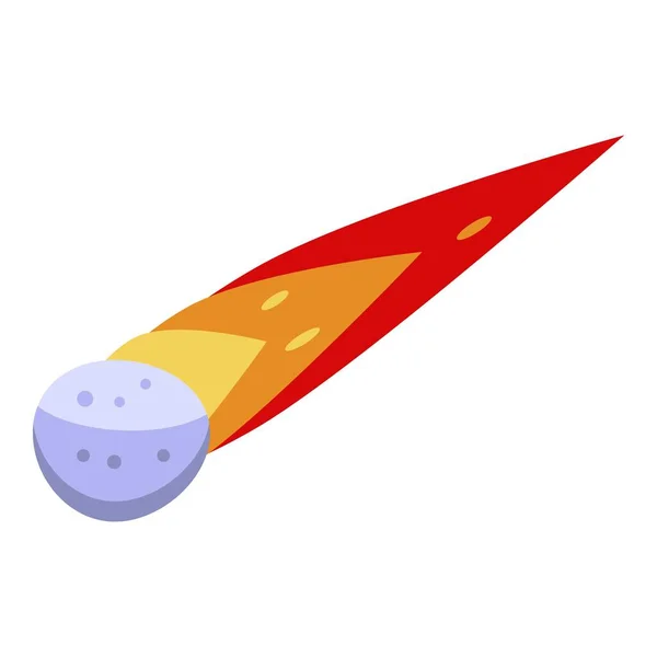 Kosmiczna ikona asteroidy, styl izometryczny — Wektor stockowy