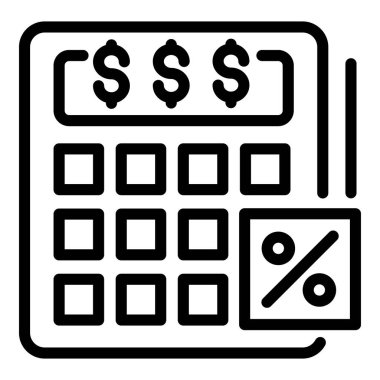 Yüzde hesap makinesi simgesi, özet biçimi