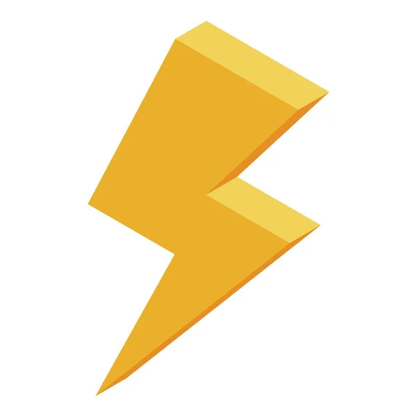 Lightning bolt icon, isometric style — Stock Vector