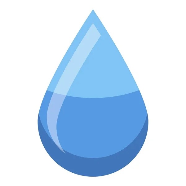 Wassertropfen-Symbol, isometrischer Stil — Stockvektor
