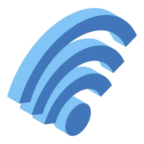 WiFi teken pictogram, isometrische stijl — Stockvector