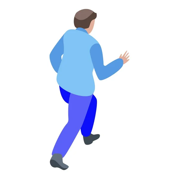 Zombie homem correndo ícone, estilo isométrico — Vetor de Stock