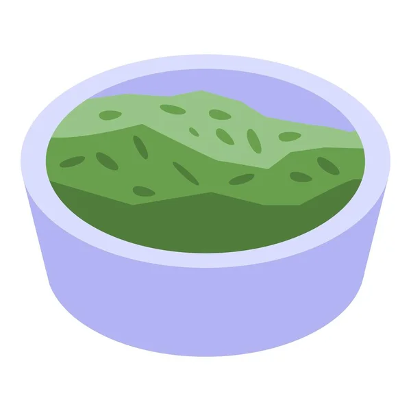 Icono indio de arroz verde, estilo isométrico — Vector de stock