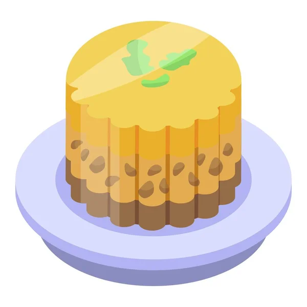 Icono de pastel de jalea, estilo isométrico — Vector de stock