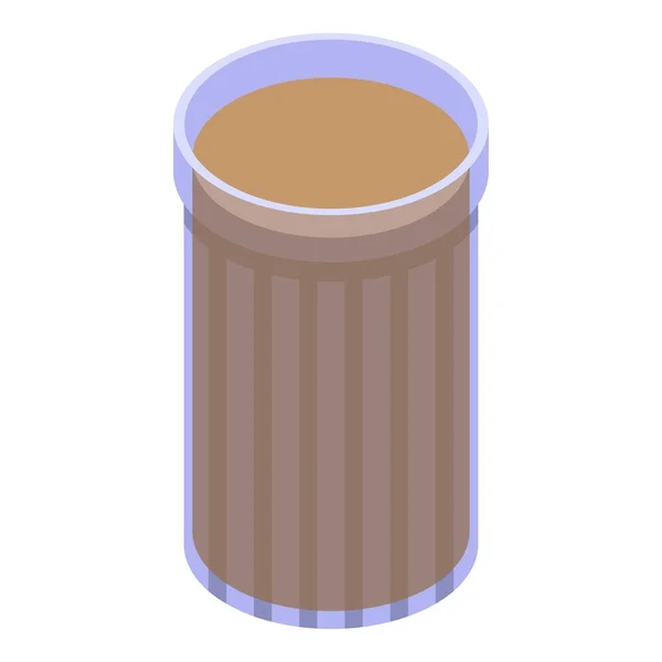 Icono de vaso de cacao, estilo isométrico — Vector de stock