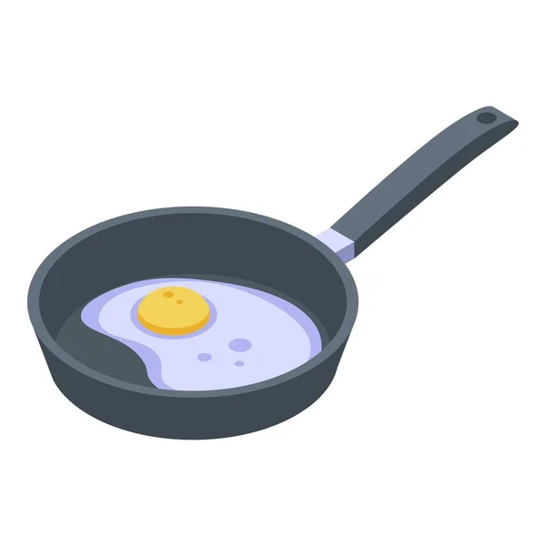 Піктограма смаженого яйця, ізометричний стиль — стоковий вектор