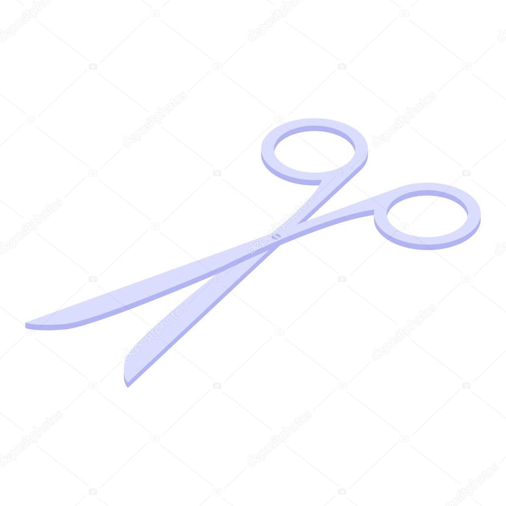 Medical scissors icon, isometric style