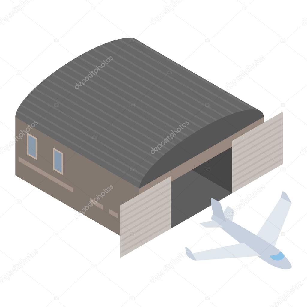 Passenger airliner icon, isometric style