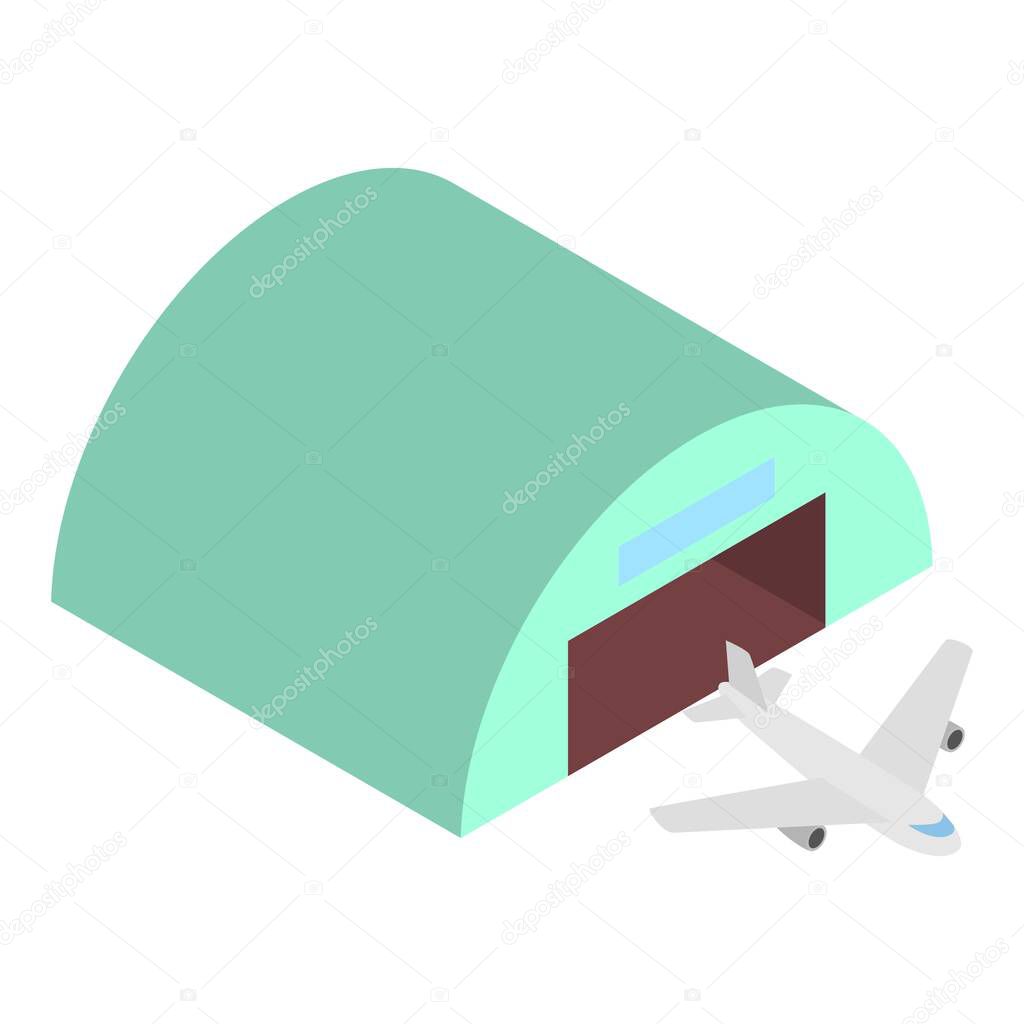 Transport aircraft icon, isometric style