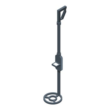 Metal detektör simgesi, izometrik biçim