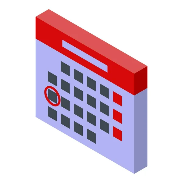 Icono de calendario fiscal, estilo isométrico — Vector de stock