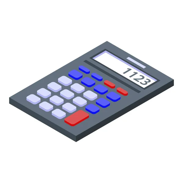 Fiscale calculator icoon, isometrische stijl — Stockvector