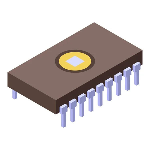 Transistor icoon, isometrische stijl — Stockvector