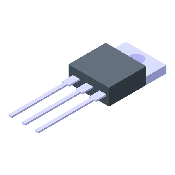 Icona a transistor radio, stile isometrico — Vettoriale Stock