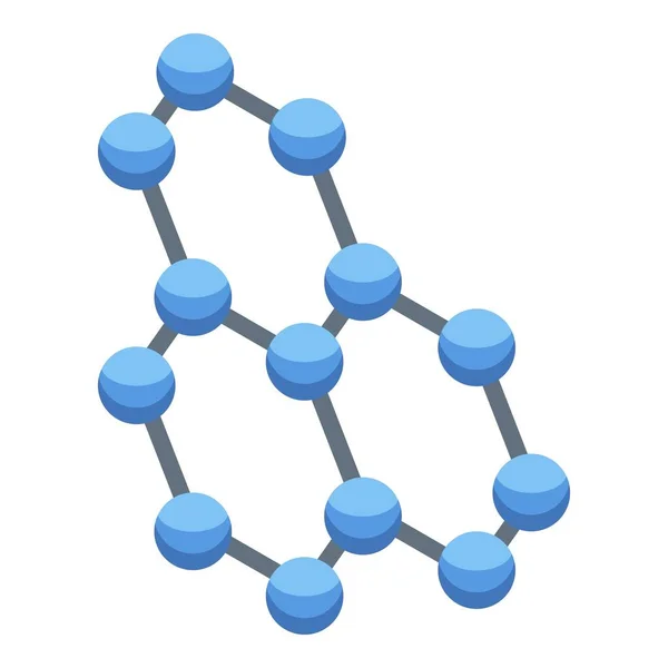 Nanoteknoloji molekül simgesi, izometrik biçim — Stok Vektör