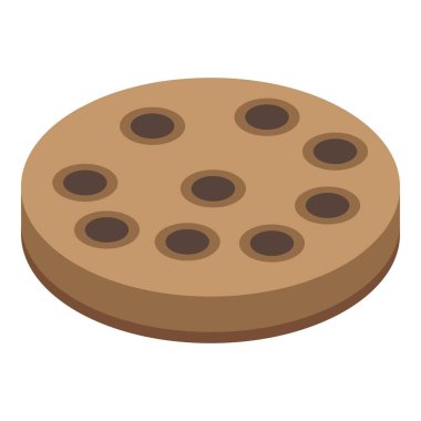 Şekerlemeci kek simgesi, izometrik biçim