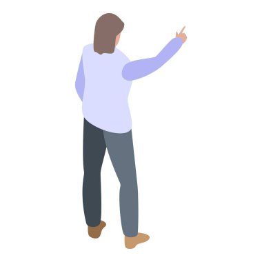 Hayal kırıklığı öğrenci simgesi, izometrik biçim