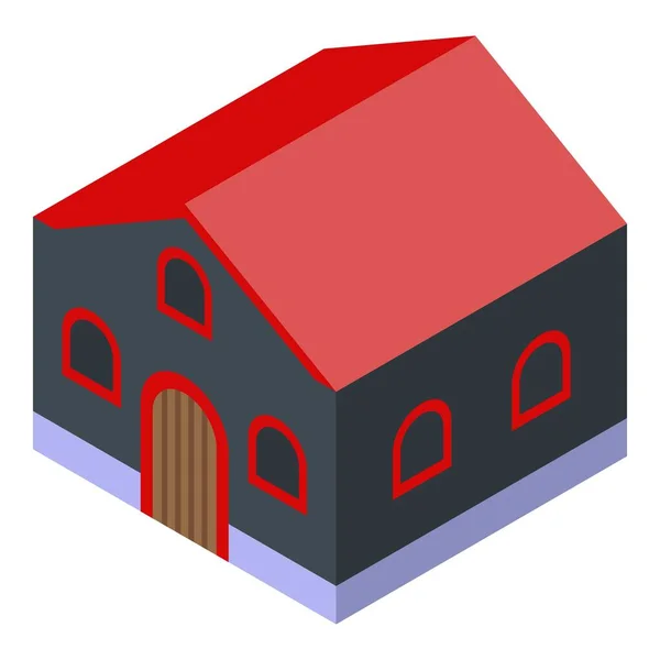 Ikone des Winzerhauses, isometrischer Stil — Stockvektor