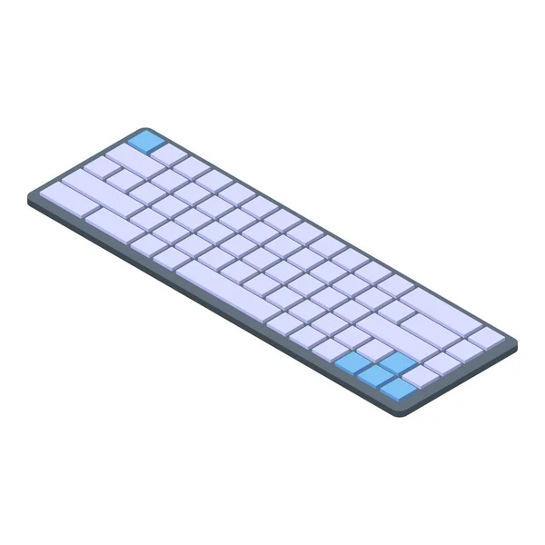 Icono del teclado de programación, estilo isométrico — Vector de stock